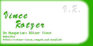 vince rotzer business card